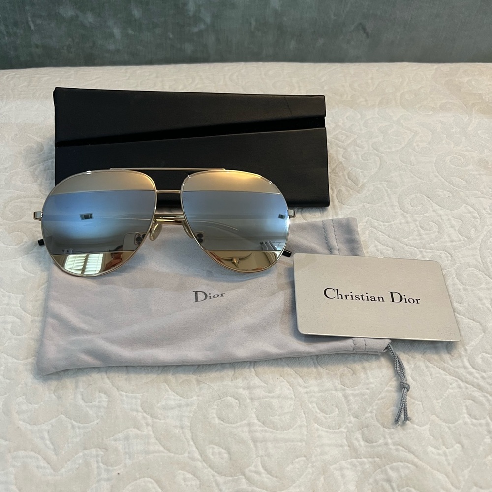 Dior Split 1 sunglasses gold two-tone